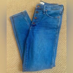 Madewell High Rise Button Fly Skinny Jeans Size 30